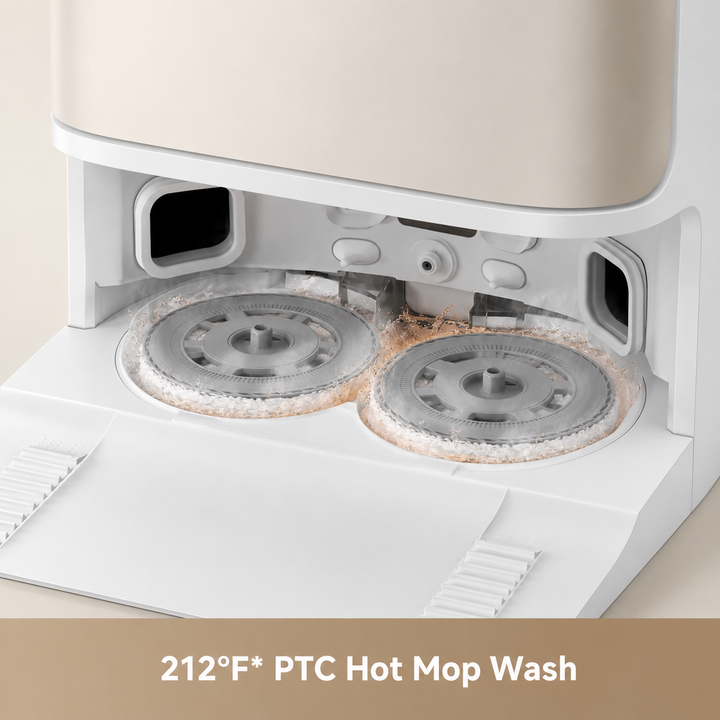 Robot Vacuum Mop Combo with Auto Empty Station, 26,000Pa Suction & Hot Air Drying