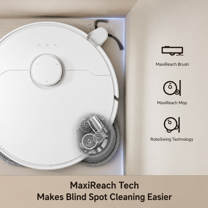 Robot Vacuum Mop Combo with Auto Empty Station, 26,000Pa Suction & Hot Air Drying