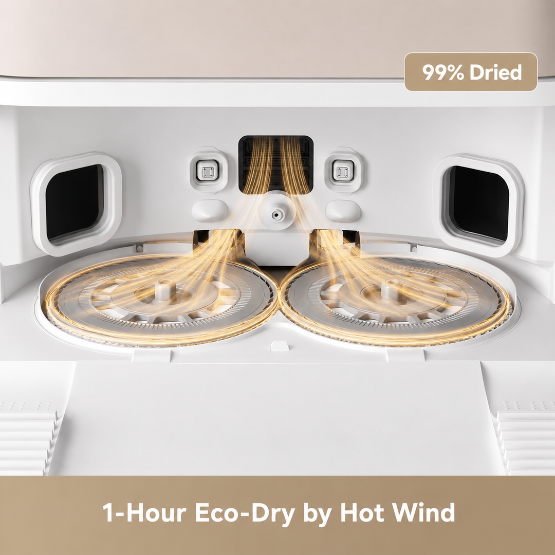 Robot Vacuum Mop Combo with Auto Empty Station, 26,000Pa Suction & Hot Air Drying