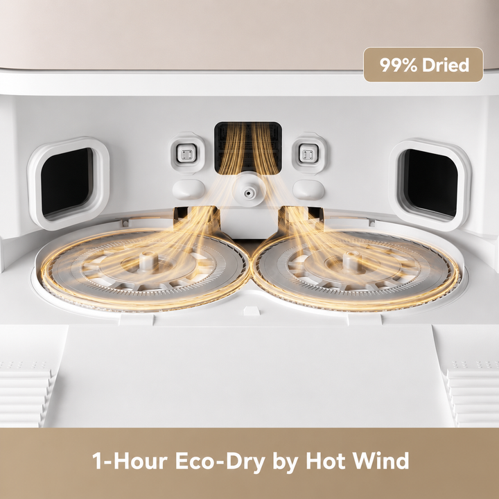 Robot Vacuum Mop Combo with Auto Empty Station, 26,000Pa Suction & Hot Air Drying