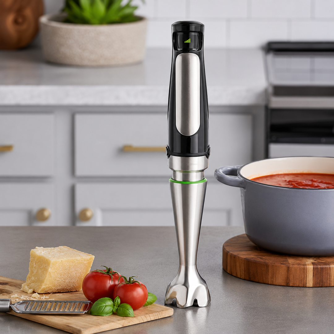 Immersion Hand Blender 3-in-1 with Food Chopper & Whisk