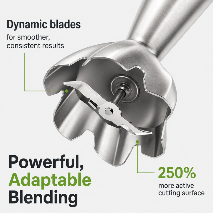 Immersion Hand Blender 3-in-1 with Food Chopper & Whisk
